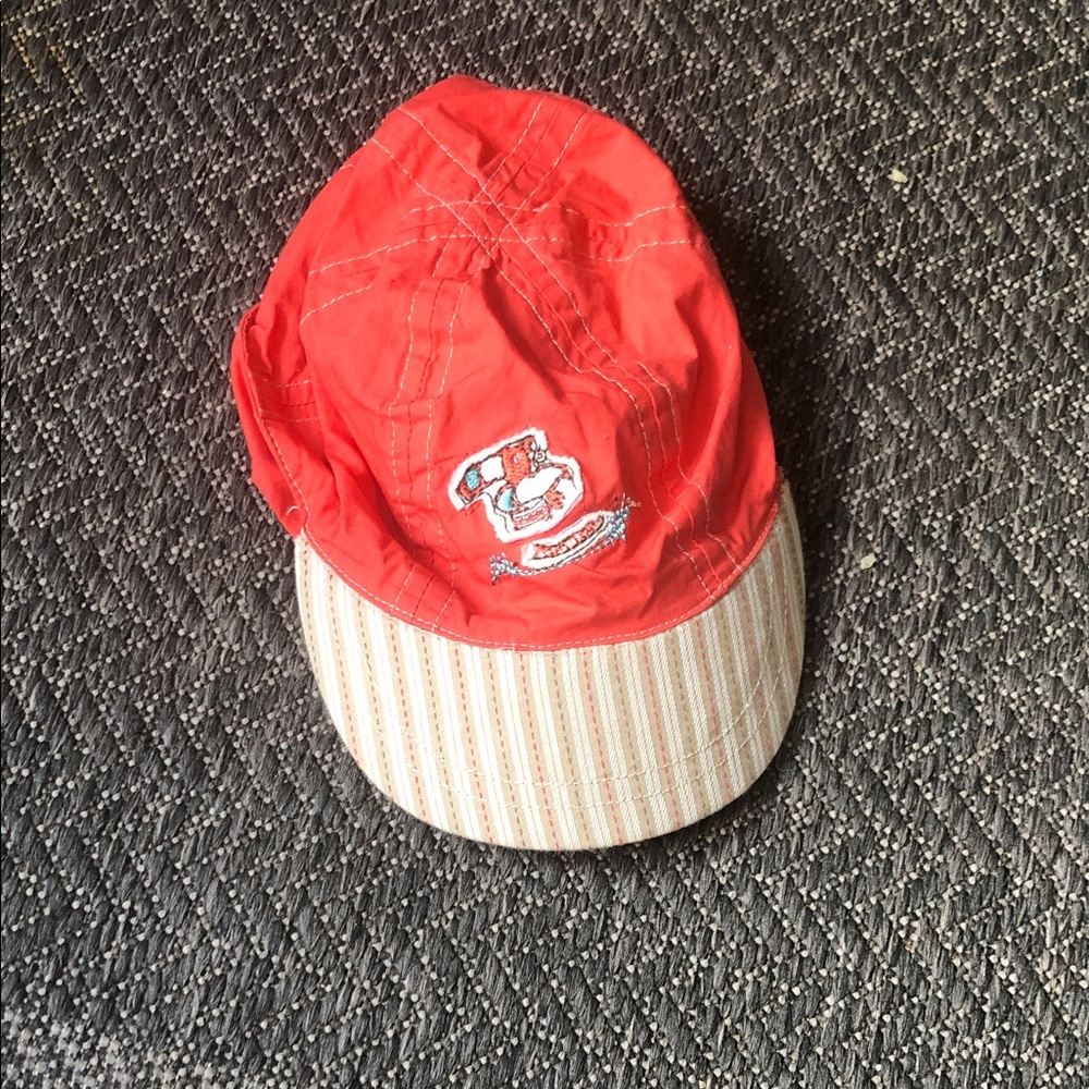 12/24 months Kids orange Baseball Cap with Striped Brim